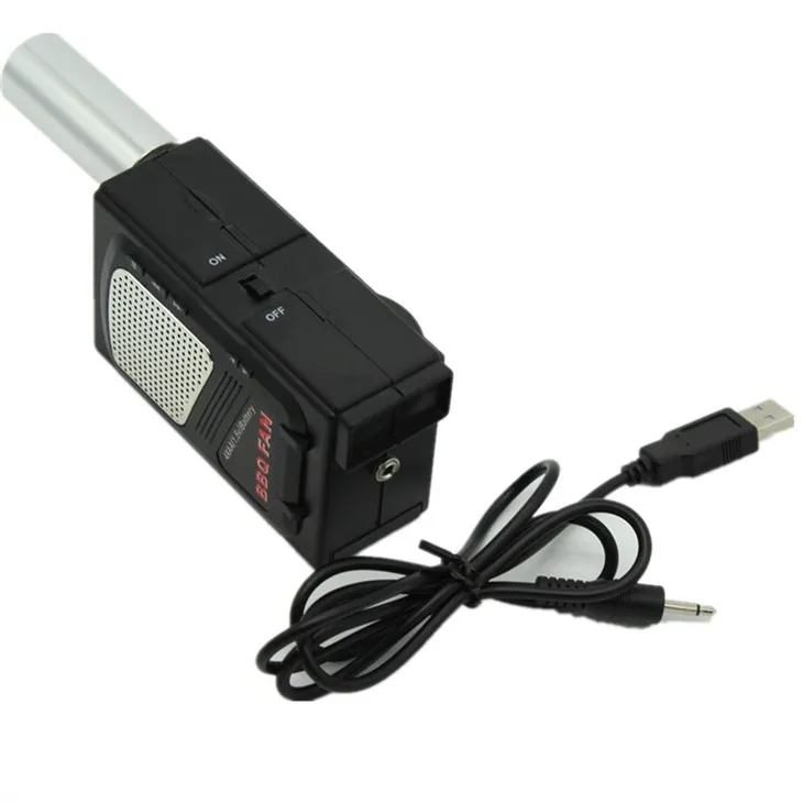 Uppfærður nýr DC grillblásari flytjanlegur BBQ reykgrillblásari með USB línu FD311A