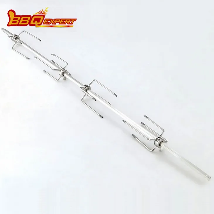 Fjórlaga gafflar úr ryðfríu stáli BBQ Rotisserie Kit